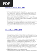 International Current Affairs 2010