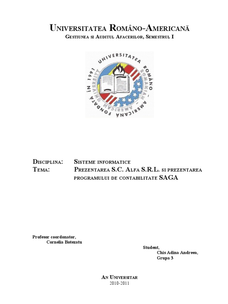 Proiect Sisteme Informatice | PDF