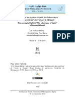 DR Hicham Belhaj, La Notion de Lumière Dans Le Tabernacle Des Lumières de L'imam Al Ghazali