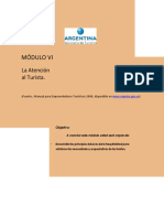 La Atención Al Turista (Módulo VI, Sectur 2008)