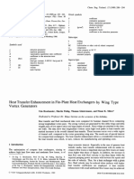 Heat Transfer Enhancement in Fin-Plate Heat Exchangers by Wing Type