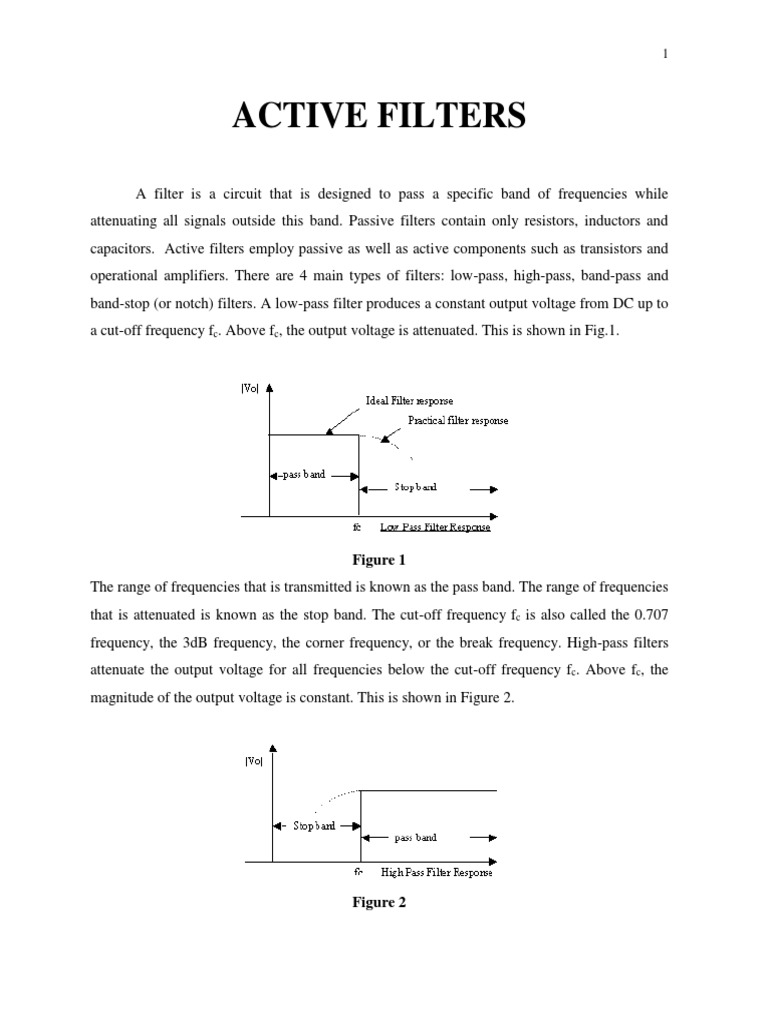 Y2 Active Filters PDF Electronic Filter Low Pass Filter