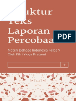 Struktur Teks Laporan Percobaan