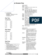 Placement Test Answer Key: Listening