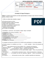 ATIVIDADE GRAMATICAL - 6º ANO - 25.10.2021