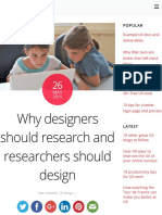 Why Designers Should Research and Researchers Should Design - UXM