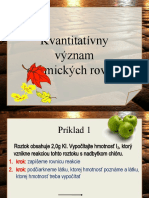 Kvantitatívny Význam Chem. Rovníc Pouzit