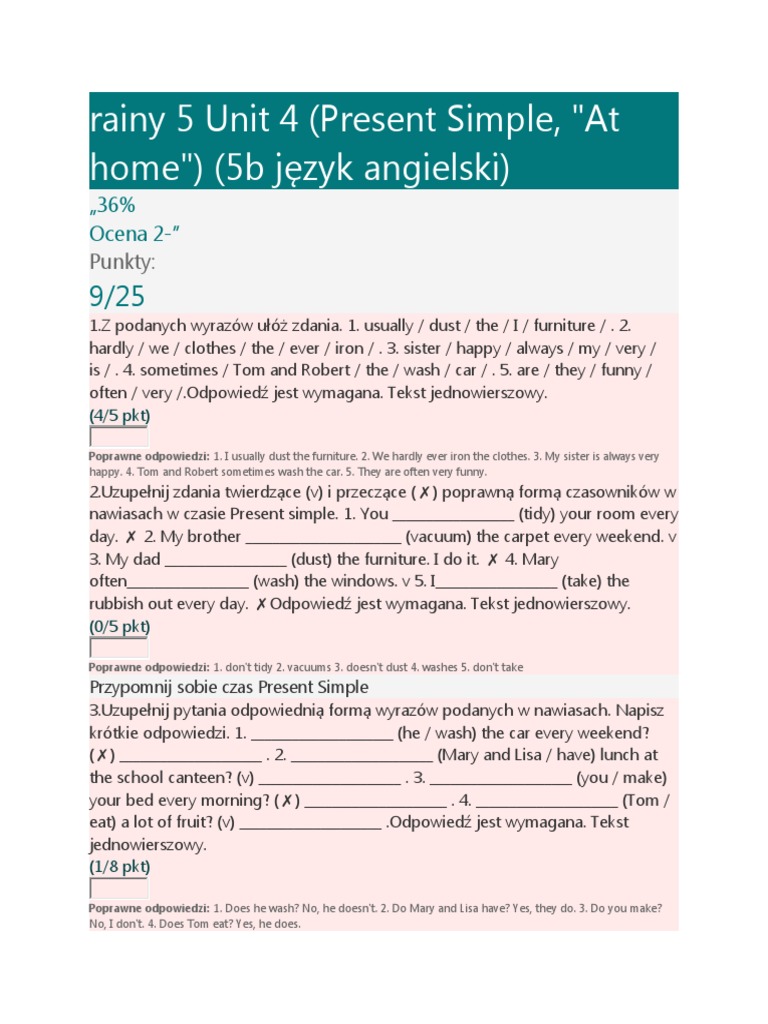 Jezyk Angielski Klasa 5 Unit 4
