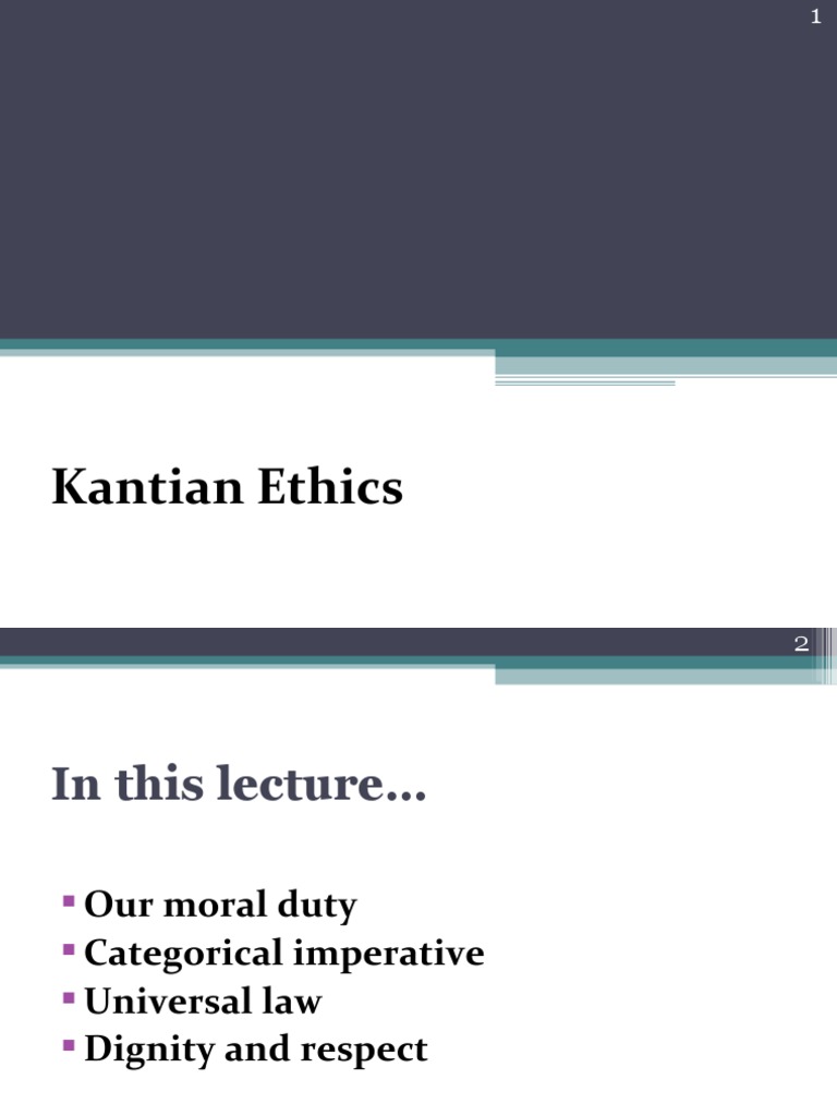 03 Kantian Ethics Pdf Immanuel Kant Morality