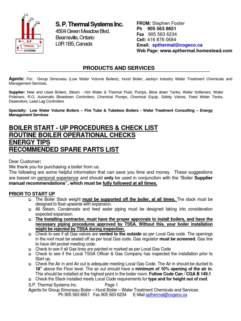 Boiler Start Up Procedures PDF Boiler Steam
