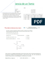 Eficiencia de Un Tamiz