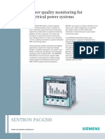 Power Quality Monitoring For Electrical Power Systems: Sentron Pac4200