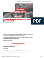 Ley General de Sociedades - Ley 26887 (Actualizada) - LP