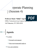 Corporate Planning (Session 4) : Professor Dante "Klink" Ang II