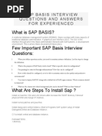 Sap Basis Interview Questions and Answers for Experienced