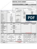 Personal Data Sheet - VSU