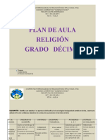 Plan de Aula Religion Decimo Febrero 2019