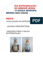 Rito de Entronizacao Menino Jesus Rei e Nossa Senhora Menina Na Casa