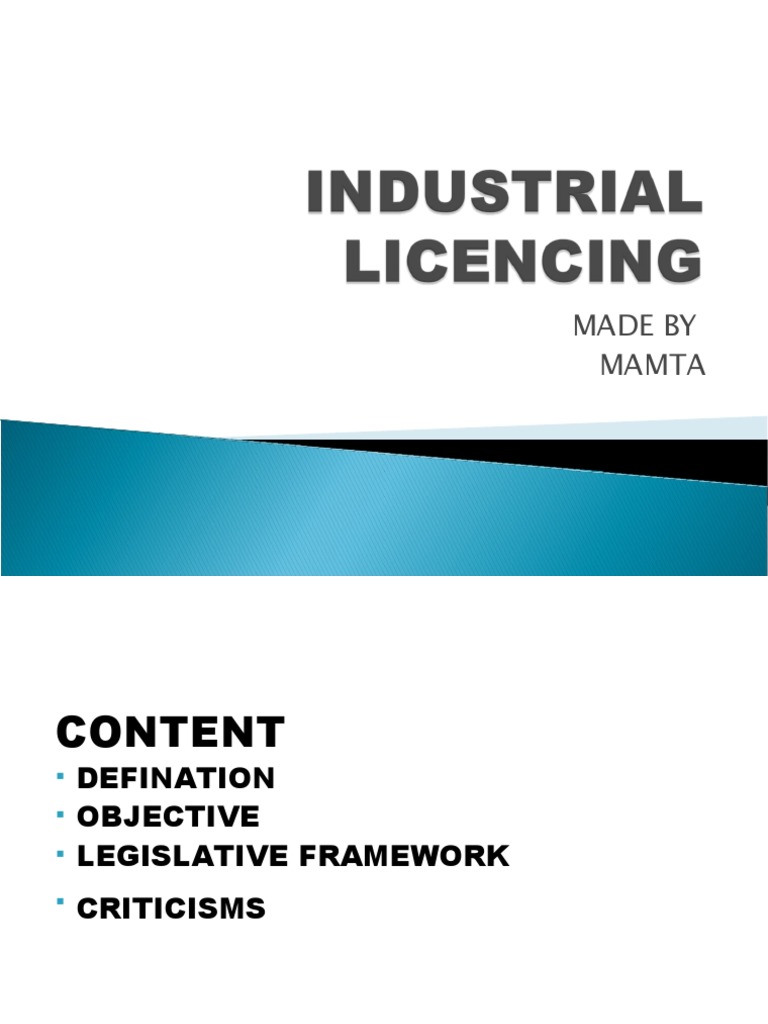 Industrial Licencing | PDF
