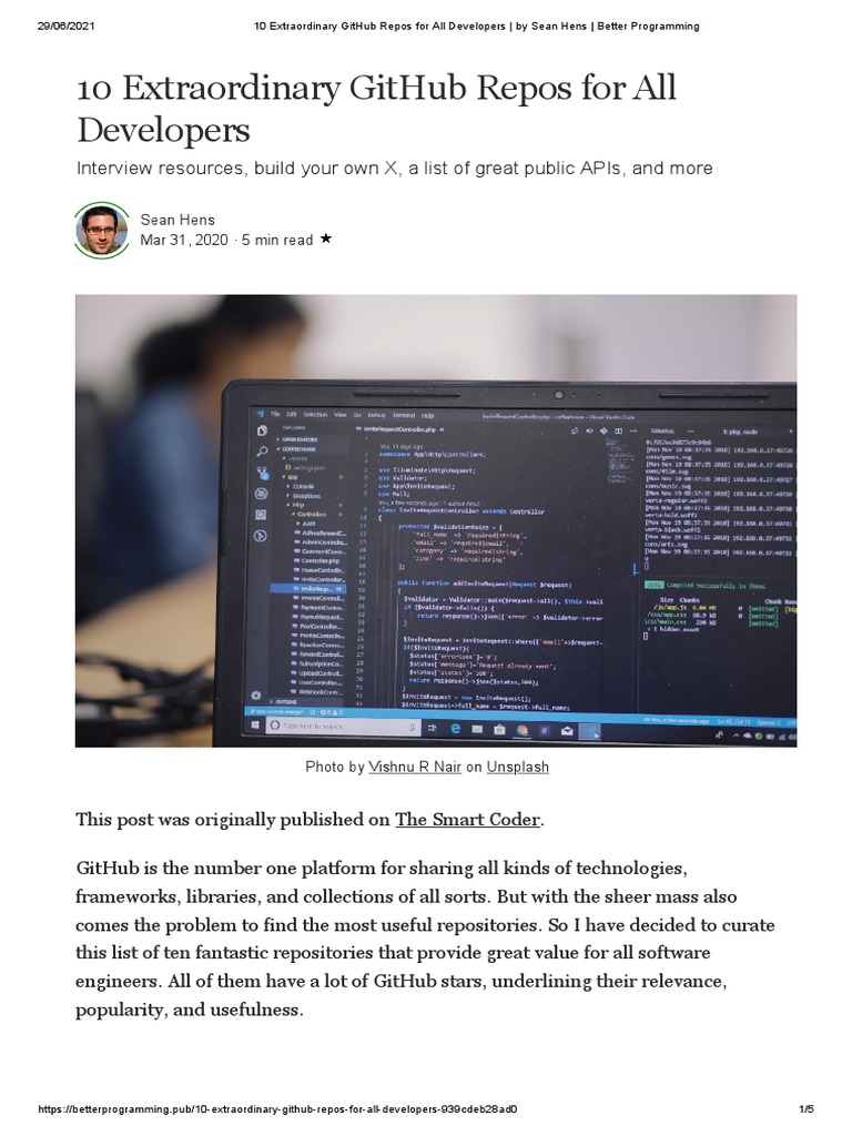10 Extraordinary GitHub Repos For All Developers - by Sean Hens ...