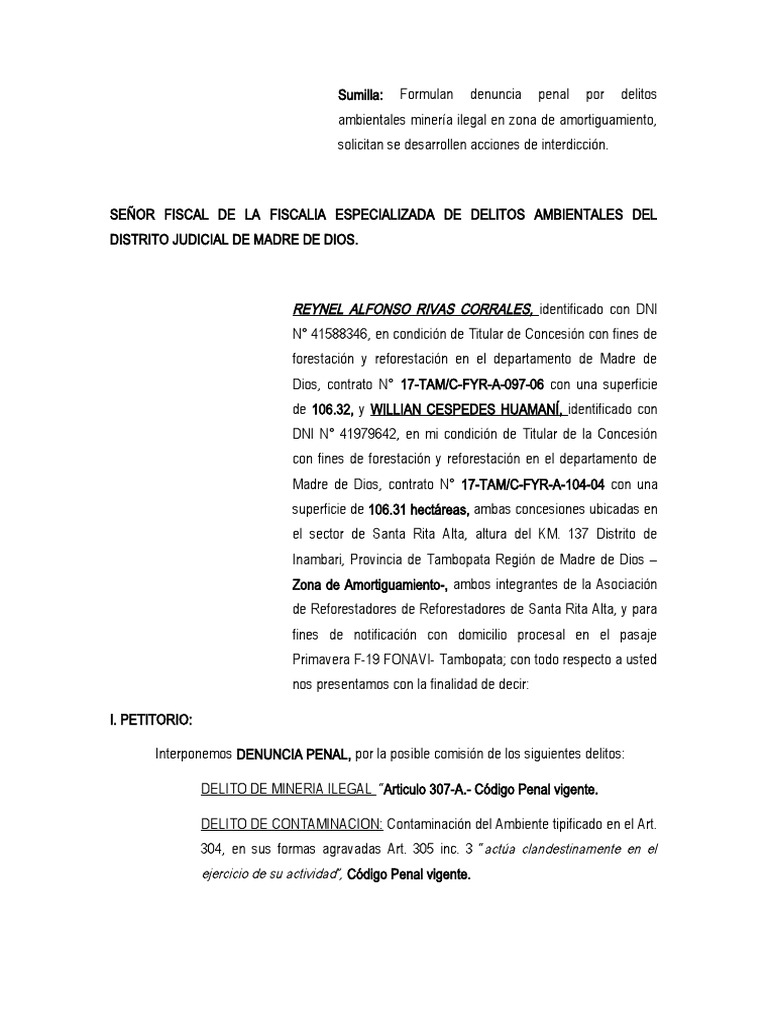 Modelo de Delitos Ambientales | PDF | Derecho penal | Residuos