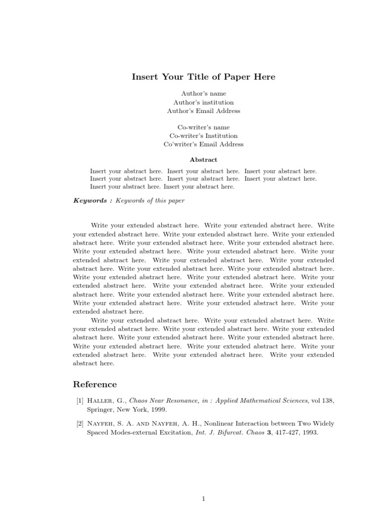 Academic Paper Template Guide | PDF | Language Arts & Discipline