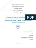 Elementos de La Gerencia Como Pieza Fundamental para Un Profesional de La Comunicación Social