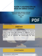 VALORIZACIÓN Y LIQUIDACIÓN DE CONTRATOS EN OBRAS CIVILES