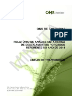 Minuta Relatório de Análise Estatística de Desligamentos Forçados de Linhas de Transmissão - 2014