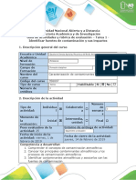 Guía de Actividades y Rúbrica de Evaluación Tarea 1 - Identificar Fuentes de Contaminación y Sus Impactos