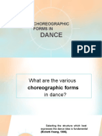 Dance: Choreographic Forms in