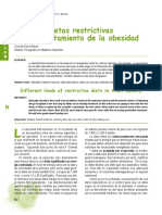 Tipos de Dietas Restrictivas para El Tratamiento de La Obesidad