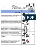 Precios Aj Company, Agosto 2.021