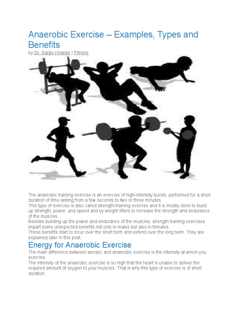 Anaerobic Exercise: Types and Benefits | PDF | Aerobic Exercise ...
