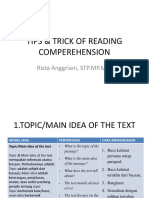 Tips & Trick of Reading Comperehension