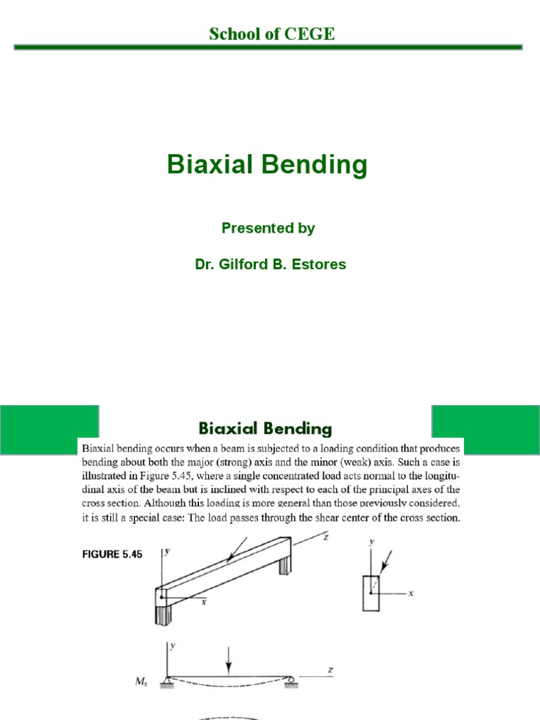 Biaxial Bending Overview by Dr. Estores | PDF