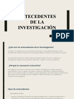 Antecedentes de La Investigacion