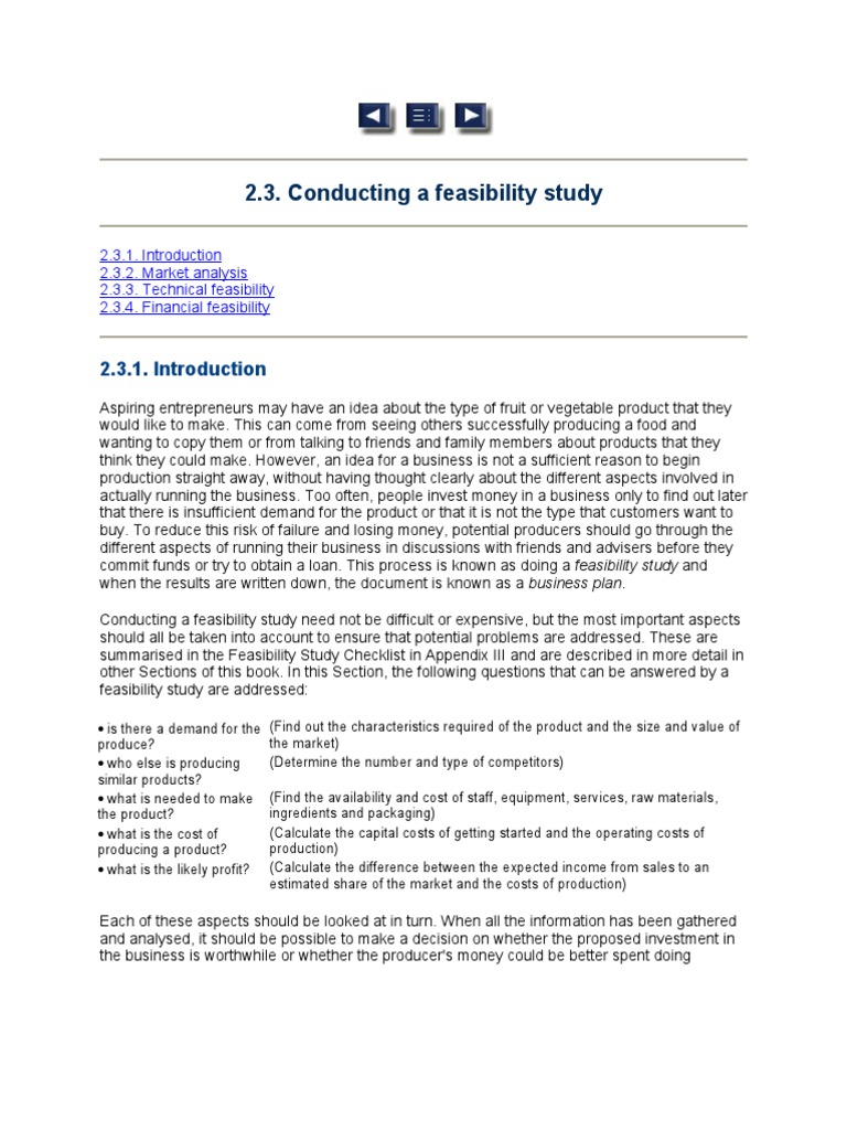 Feasibility Study for Food Business | PDF | Retail | Feasibility Study