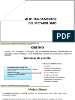 Unidad 9 - Fundamentos Del Metabolismo 2021-1 0