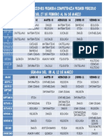 Horario de Evaluaciones Primera Competencia Primer Periodo Semana Del 27 de Febrero Al 06 de Marzo