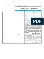 Nurse'S Notes: Date-Shift Focus Data - Action - Response