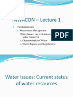 Wastewater Management (Status and Regulations)