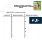 Ficha de Educación Física de Primer Grado