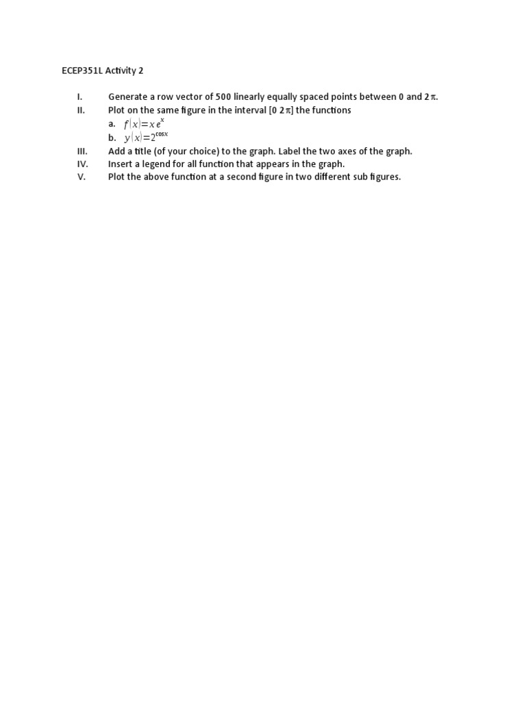 Plotting Functions with MATLAB | PDF