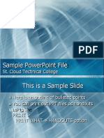 Sample Powerpoint File: St. Cloud Technical College