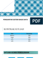 Pengantar Sistem Basis Data: Pertemuan 2: 08 Maret 2021