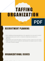 Staffing Organization: Unit - 2