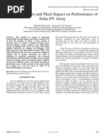 Electrical Faults and Their Impact On Performance of Solar PV Array