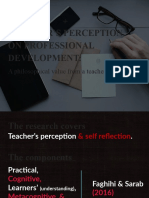 Teacher'S Perception On Professional Development:: A Philosophical Value From A Teacher