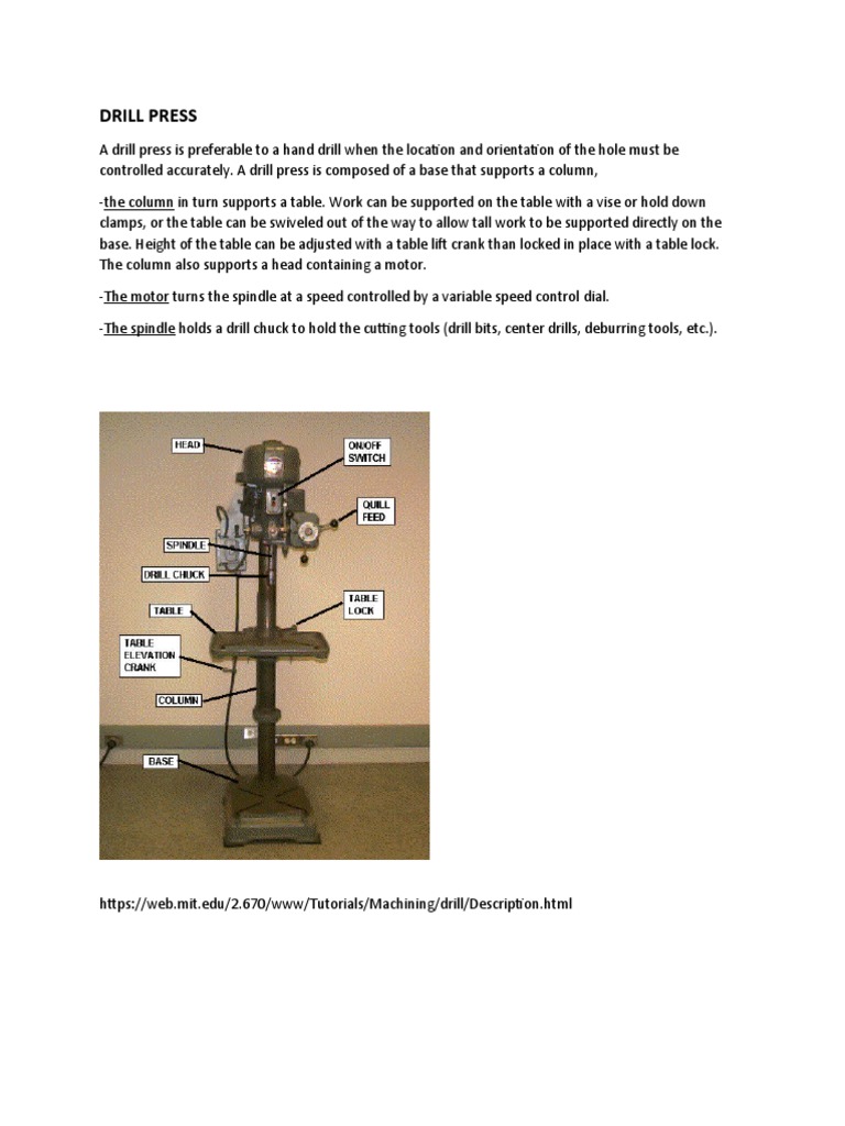 Drill Press Basics for Machinists | PDF | Technology & Engineering